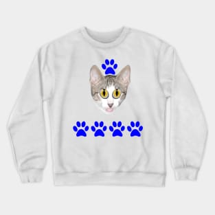 Fans of cute cat feet and eyes Crewneck Sweatshirt